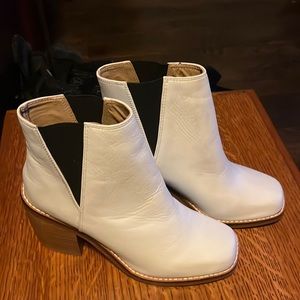 Shelly’s London Booties-white Leather